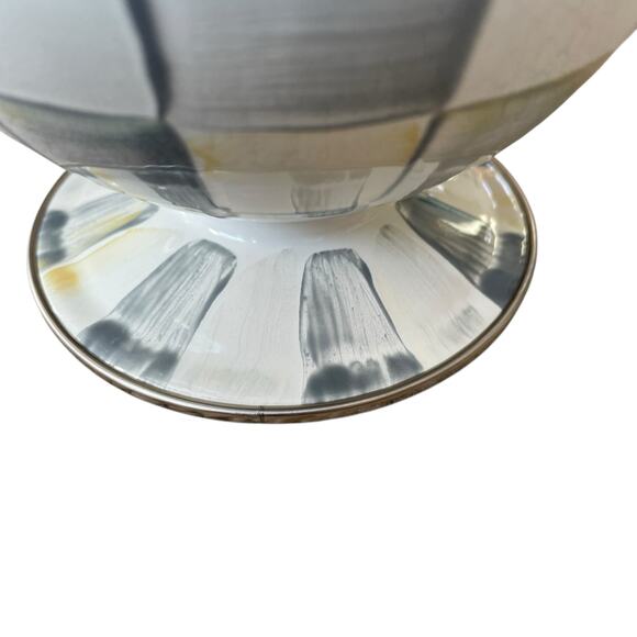 Brand New Mackenzie-Childs Sterling Check Ice Cream Dishes Set of 4 - Picture 14 of 15